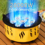 20000W Camping Stove 7-Core Yellow Camp Cooking - Tophatter Daily Deals
