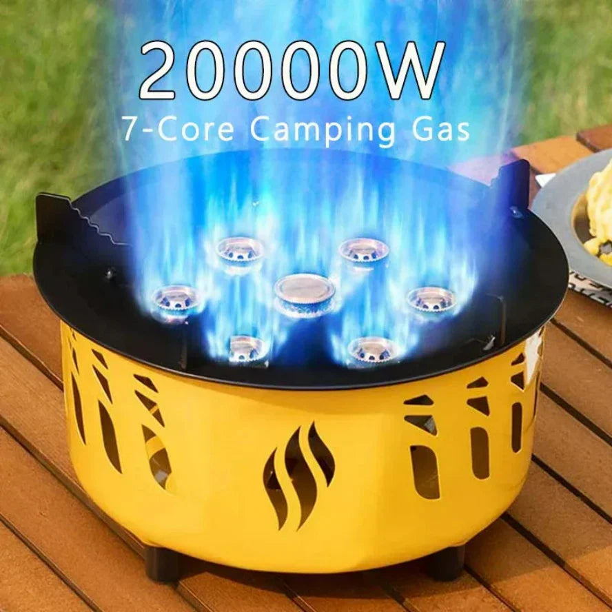 20000W Camping Stove 7-Core Yellow Camp Cooking - Tophatter Daily Deals