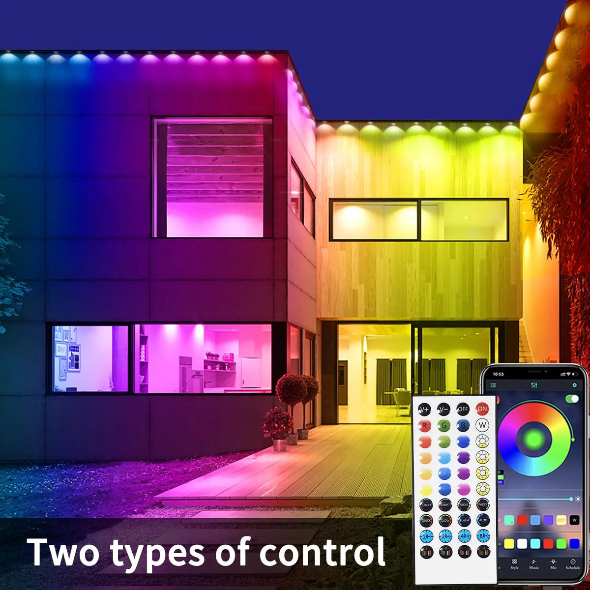 LED Eaves Lights Waterproof Remote Controlled Outdoor - Tophatter Daily Deals
