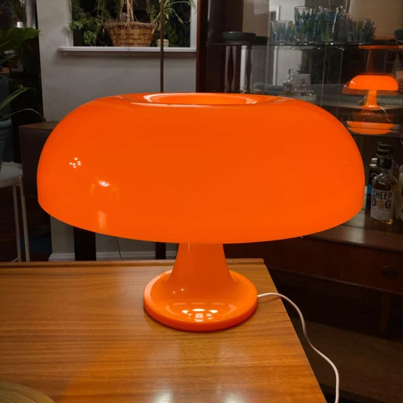 Japandi LED Mushroom Table Lamp Ivory Minimalist Bedside Lighting - Tophatter Daily Deals