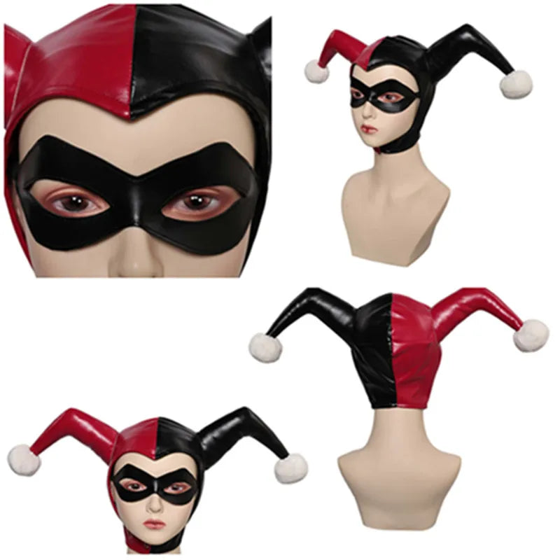 Cosplay Mask Jester Hat Faux Leather Halloween 2025 - Tophatter Daily Deals