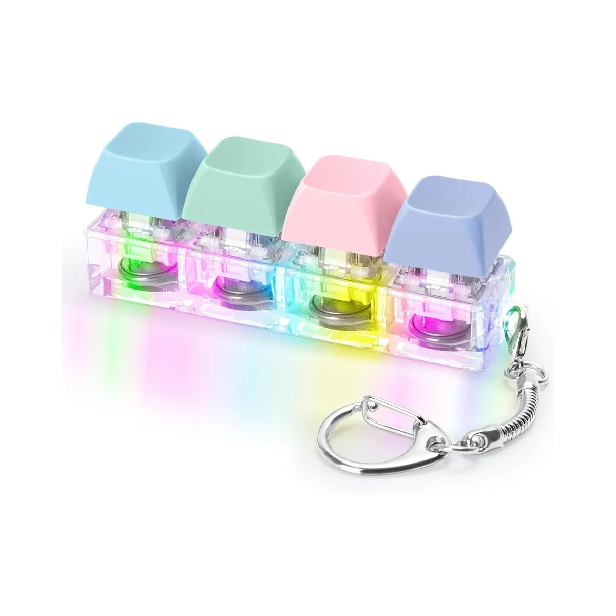 Keyboard Fidget Toy LED Keychain 4 In 1 Stress Relief - Tophatter Daily Deals