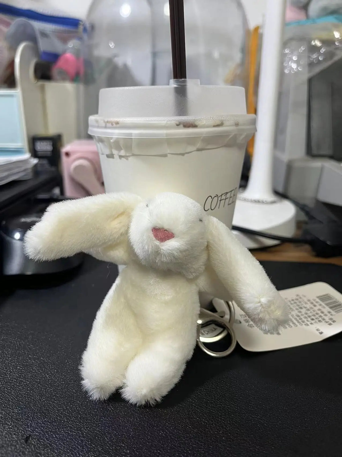 Rabbit Plush Keychain Cute Bunny Bag Charm Soft Gift White - Tophatter Daily Deals