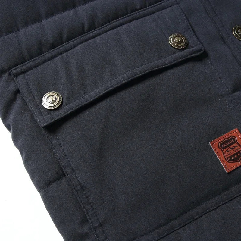 Warm Men's Padded Vest - Quilted Sleeveless, Fleece, Winter - Tophatter Daily Deals