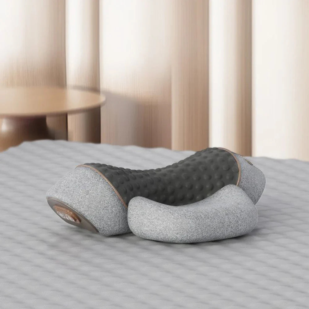 Neck Massage Pillow Heating Vibration Memory Foam Support - Tophatter Daily Deals