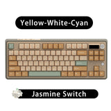 Mechanical Keyboard 87 Key Tri Mode RGB Hot Swappable Jasmine Shaft - Tophatter Daily Deals