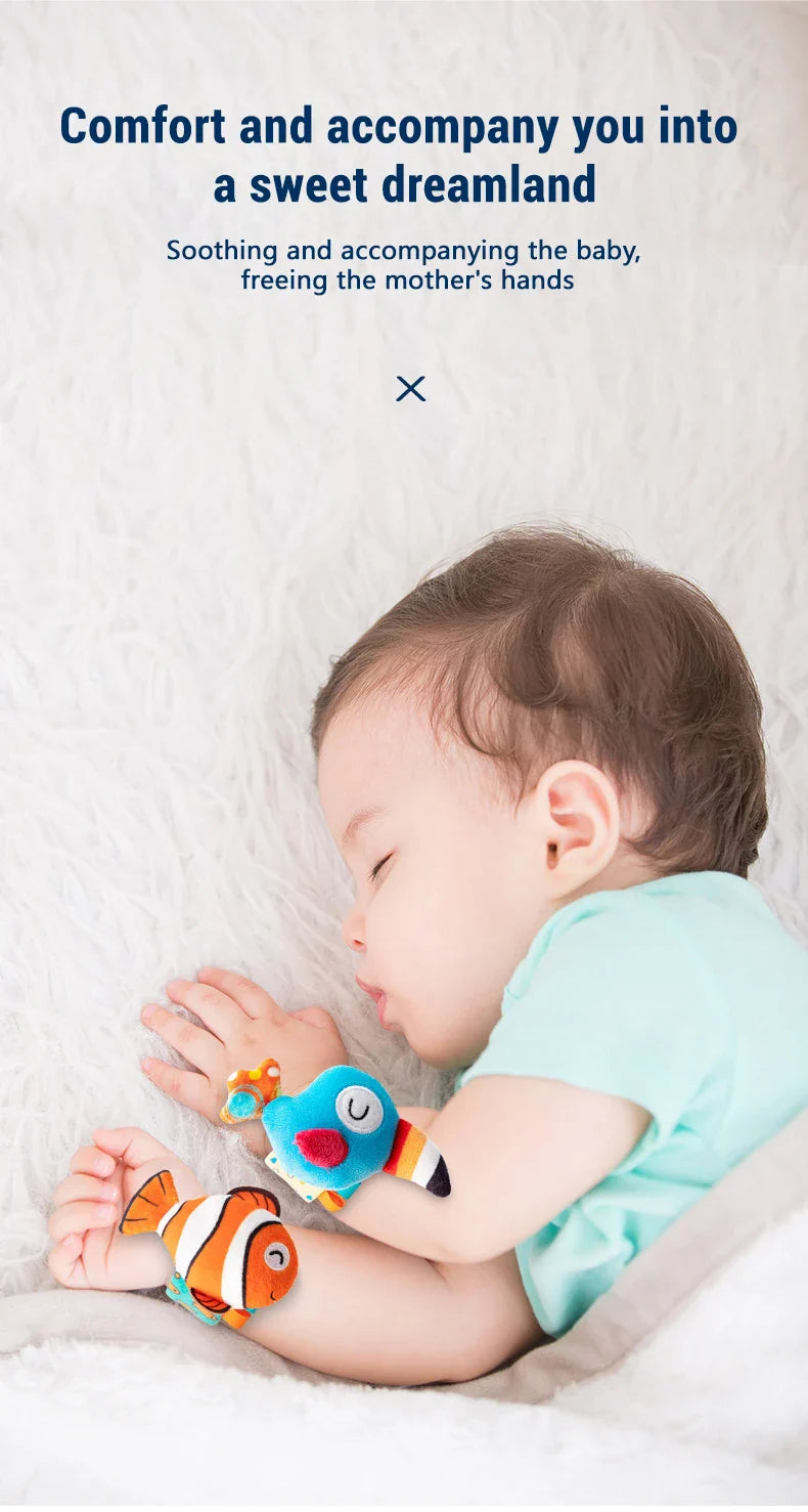 Baby Wrist Rattle Set Newborn Sensory Toys Soothing Gift - Tophatter Daily Deals