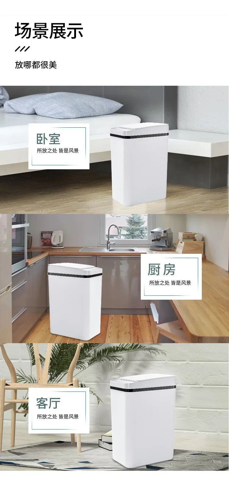 Smart Trash Can Automatic Sensor Bin Touchless Odor Control - Tophatter Daily Deals