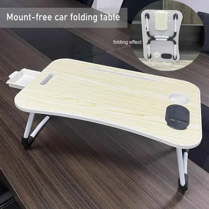 Simple, Sturdy and Durable, Wireless Charging, Foldable Small Table, Bed Laptop Table Lk-Xzbbf United States Furniture & Decor - Tophatter Daily Deals