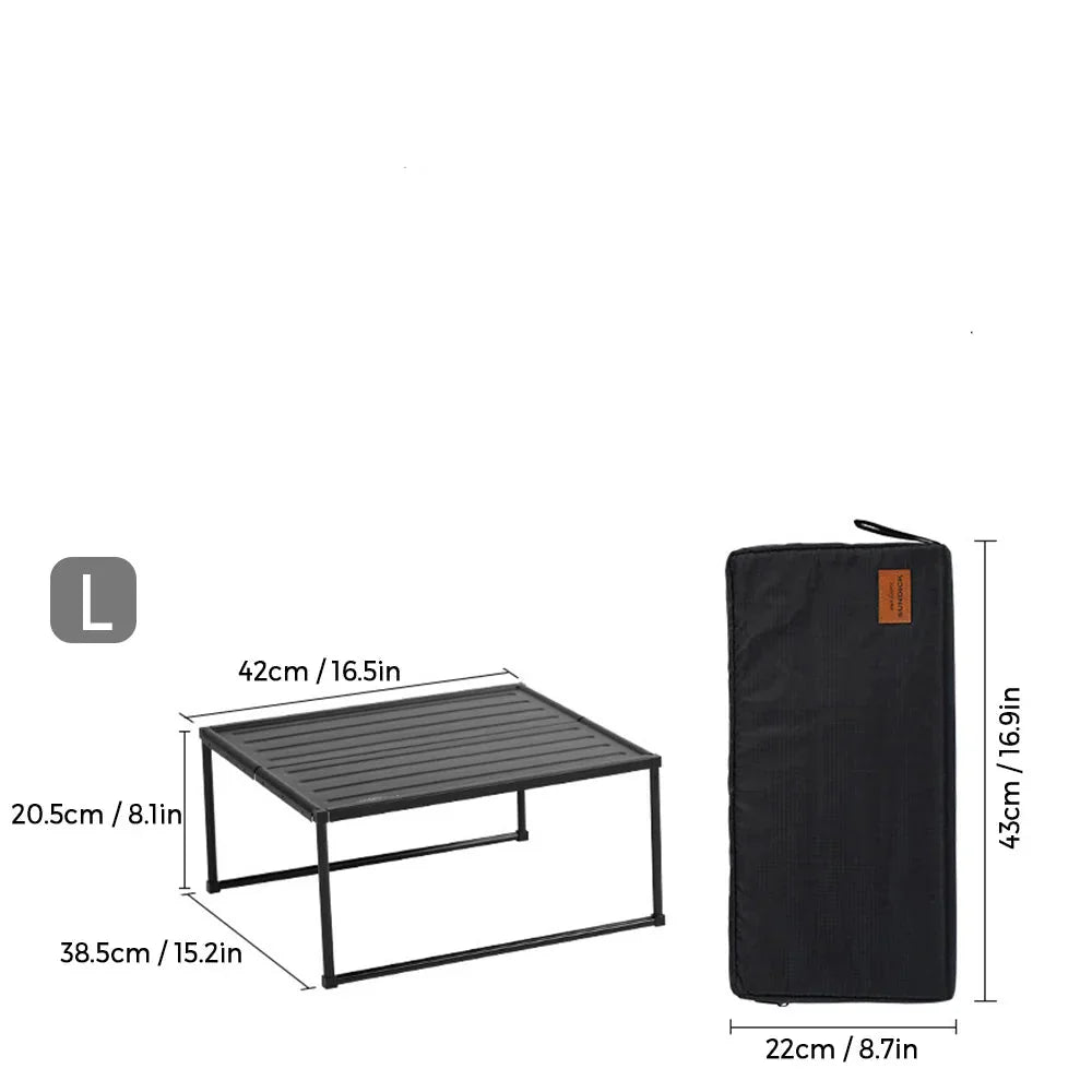 Folding Portable Camping Table Black Camp Furniture - Tophatter Daily Deals