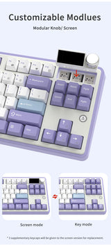 Mechanical Keyboard 87 Key Tri Mode RGB Hot Swappable - Tophatter Daily Deals