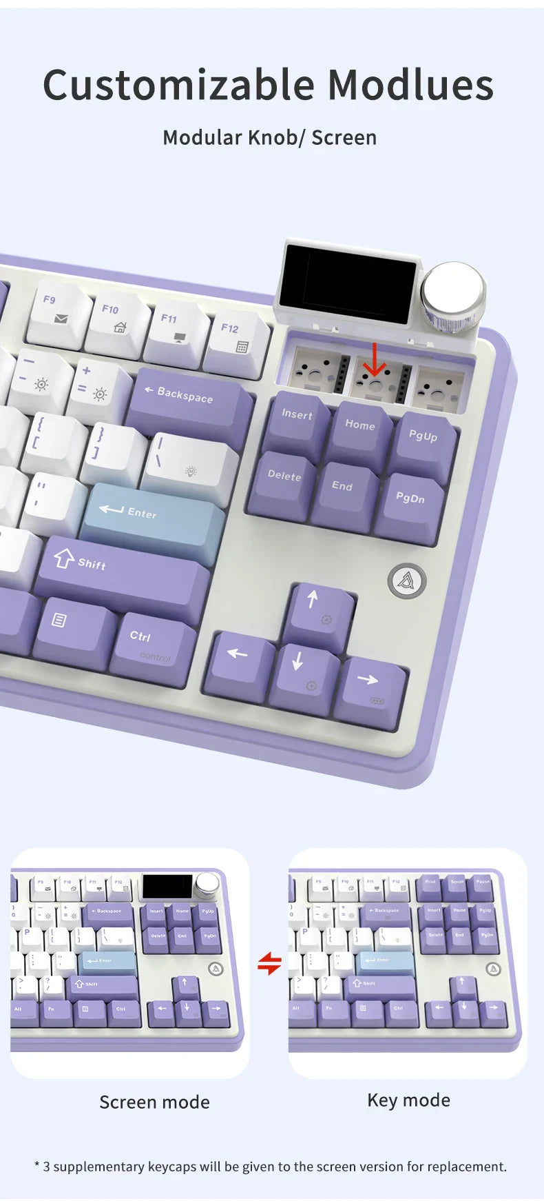 Mechanical Keyboard 87 Key Tri Mode RGB Hot Swappable - Tophatter Daily Deals