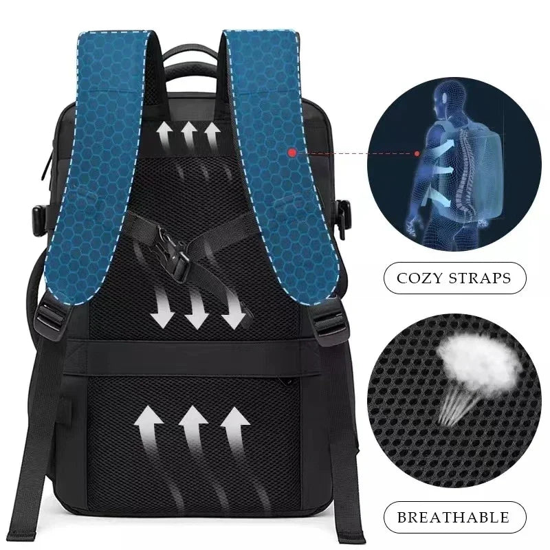 Expandable Travel Backpack Black Backpacks - Tophatter Daily Deals