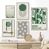 Bauhaus Green Minimalist Wall Art Canvas Print Waterproof - Tophatter Daily Deals