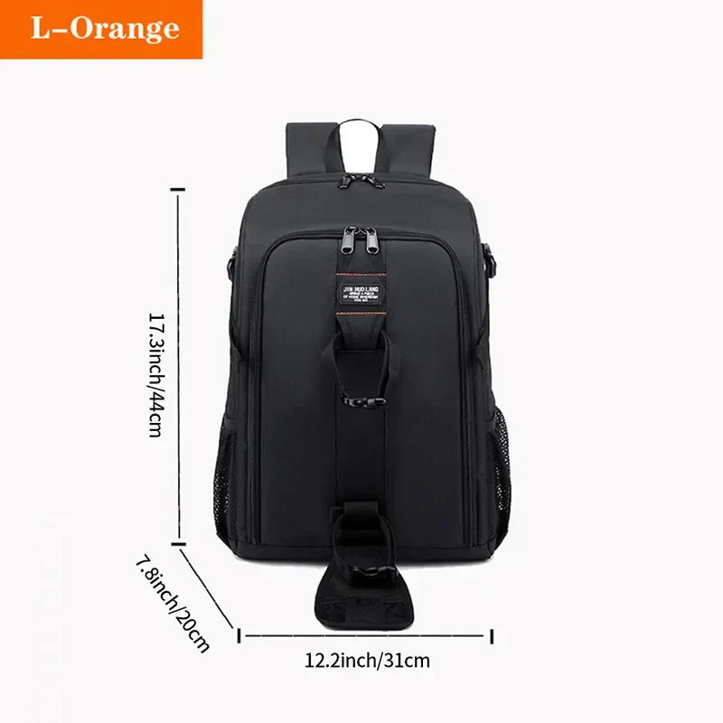 Waterproof Backpack Photography Orange Backpacks - Tophatter Daily Deals