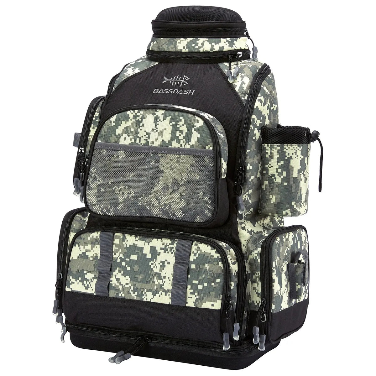 NNEOBATackle Backpack with Rain Cover Rod Holders Army Green Backpacks - Tophatter Daily Deals