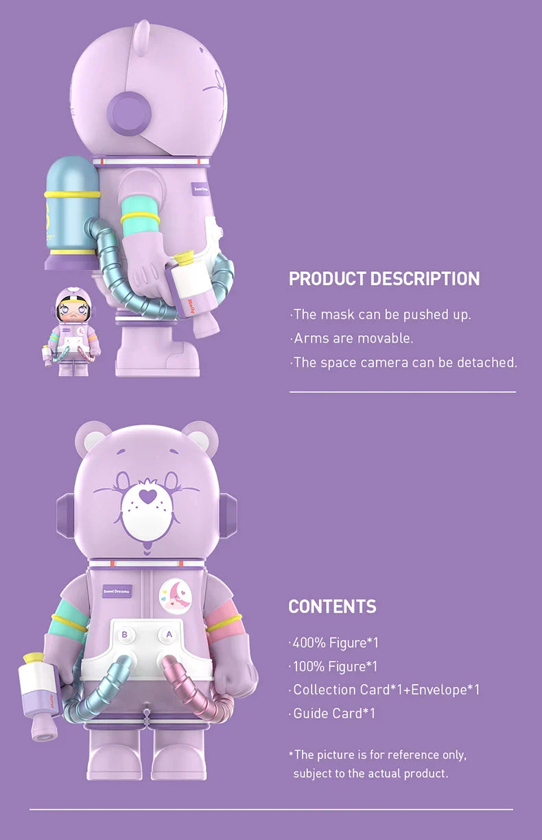 Genuine Pop Mart Mega Space Molly Figure 400%+100% Sweet Dream Bears Limited Edition Outer Space - Tophatter Daily Deals