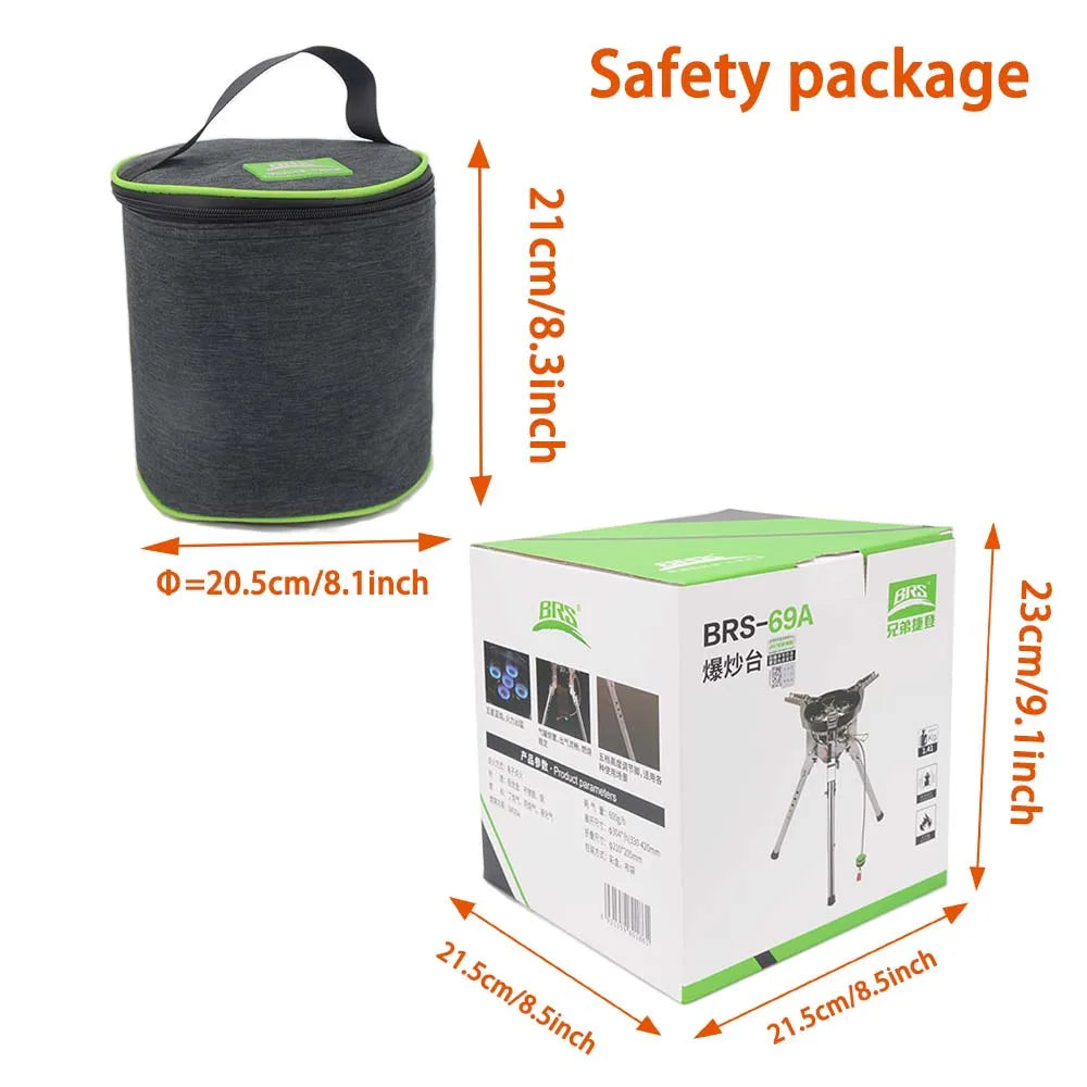 Camping Gas Stove 7400W High-Power Silver Camp Cooking - Tophatter Daily Deals