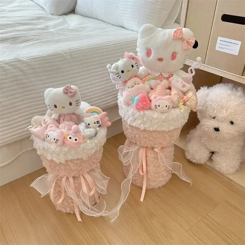 Kawaii Kuromi My Melody Hello Kitty Plush Doll Bouquet Sanrio Flowers - Tophatter Daily Deals