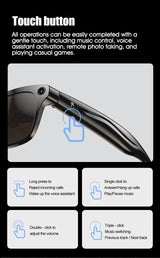 4K AI Smart Camera Glasses Photochromic Travel Handsfree - Tophatter Daily Deals