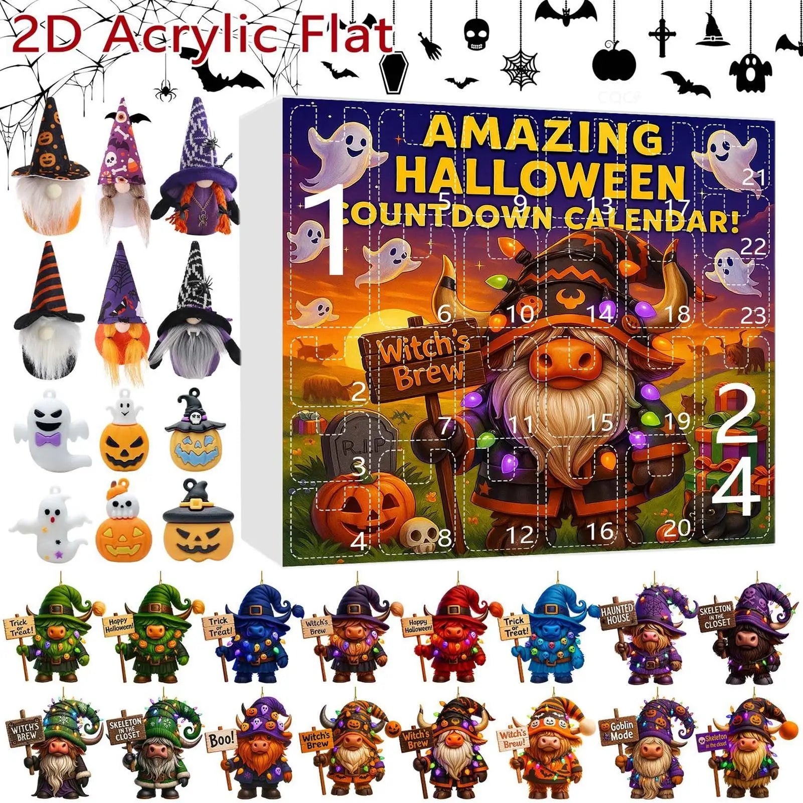 Halloween Gnome Advent Calendar Plush Countdown 2025 - Tophatter Daily Deals