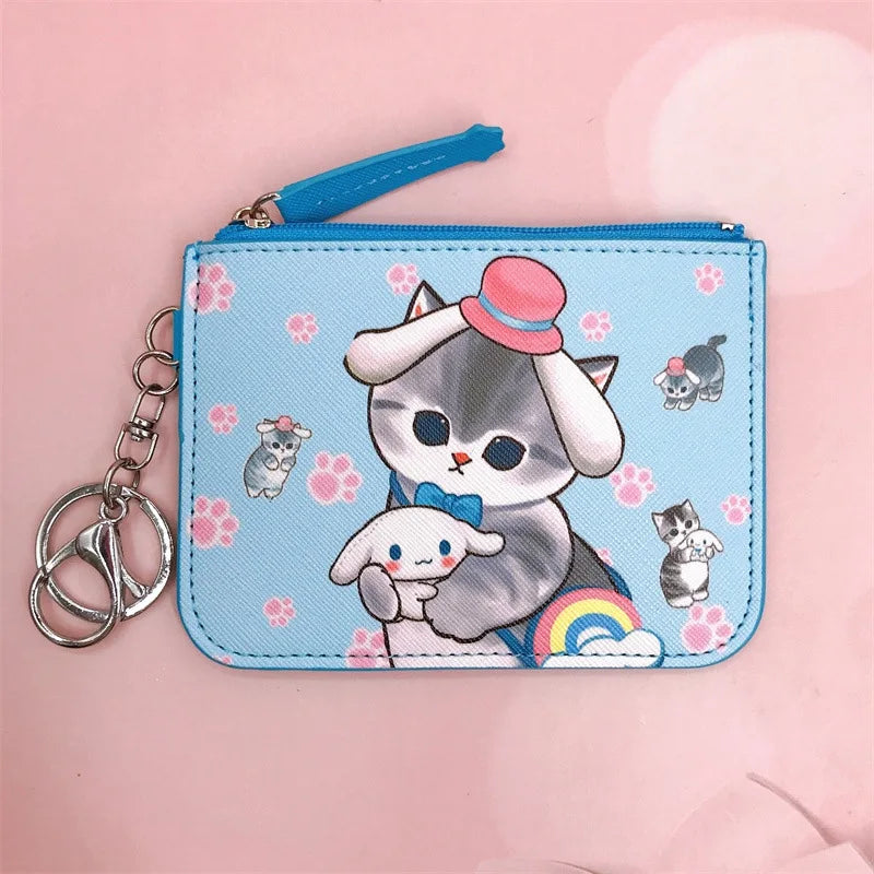 Mofusand x Sanrio Card Holder Coin Purse Keyring Cinnamoroll Animals - Tophatter Daily Deals