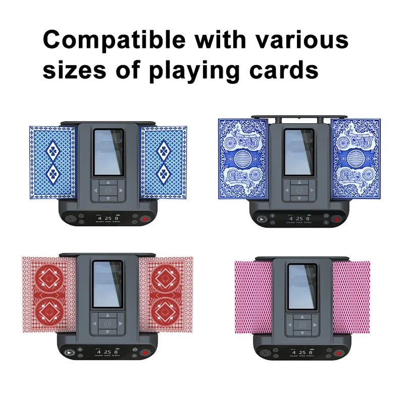 360° Rotating Automatic Card Shuffle Dealer Machine 2 In 1 Playing Cards Shuffling Dealing Tool Party Games Poker Device - Tophatter Daily Deals