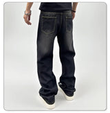 Oversized Men's Jeans - Straight Cut, Washed Denim, Autumn - Tophatter Daily Deals