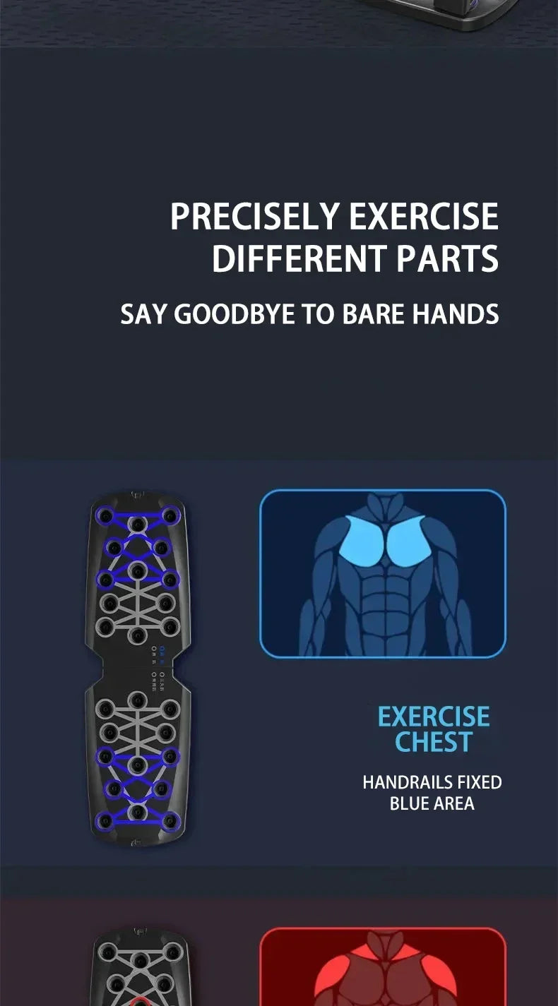 Push Up Board Foldable 28 Modes Home Workout Trainer - Tophatter Daily Deals