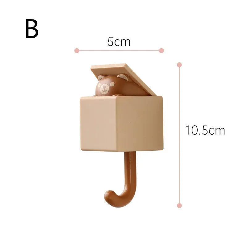Cute Cat Wall Hooks for Keys Brown Bear Animals - Tophatter Daily Deals
