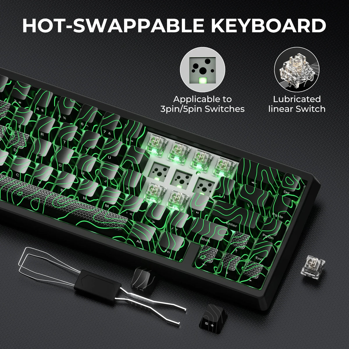 Mechanical Keyboard M67 67 Key Gasket Hot Swappable RGB - Tophatter Daily Deals