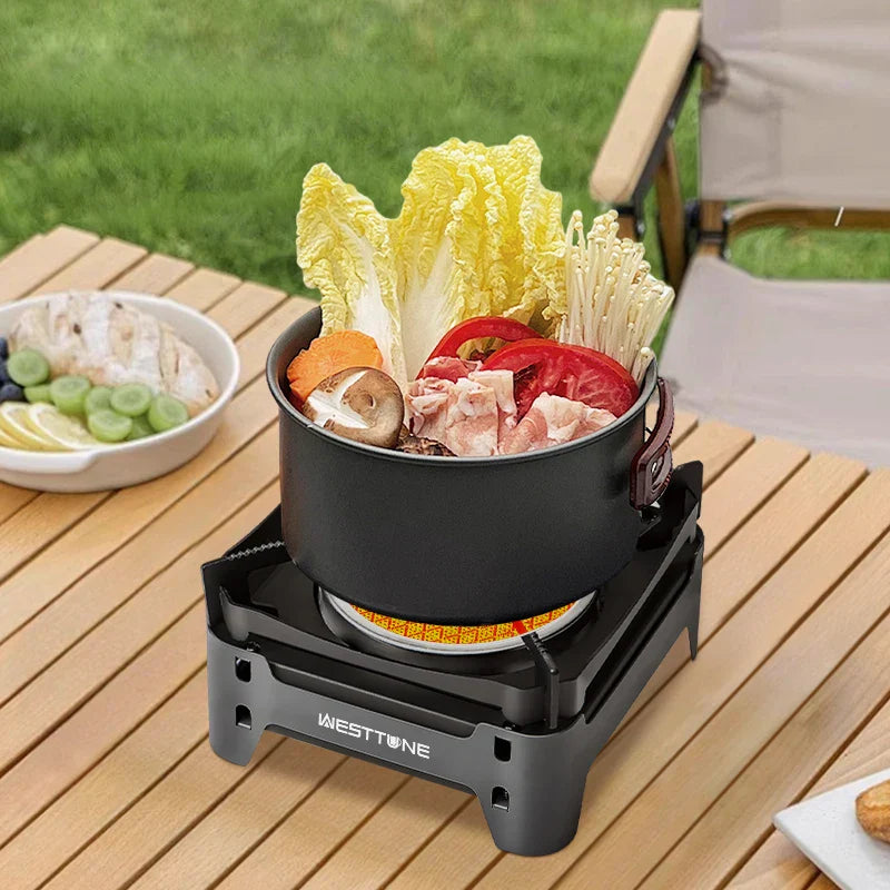 3600W Camping Infrared Gas Stove Grey Camp Cooking - Tophatter Daily Deals