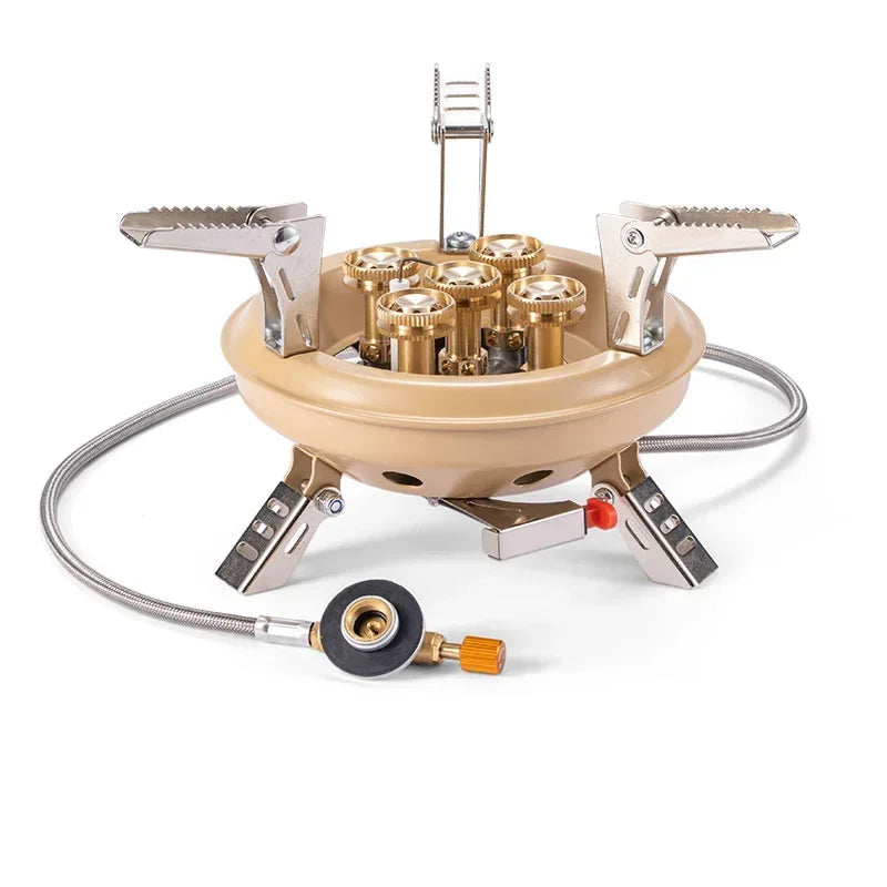 High-Pressure Camping Gas Stove Khaki Camp Cooking - Tophatter Daily Deals