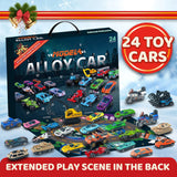 Advent Calendar 24 Alloy Cars Set Christmas Countdown - Tophatter Daily Deals