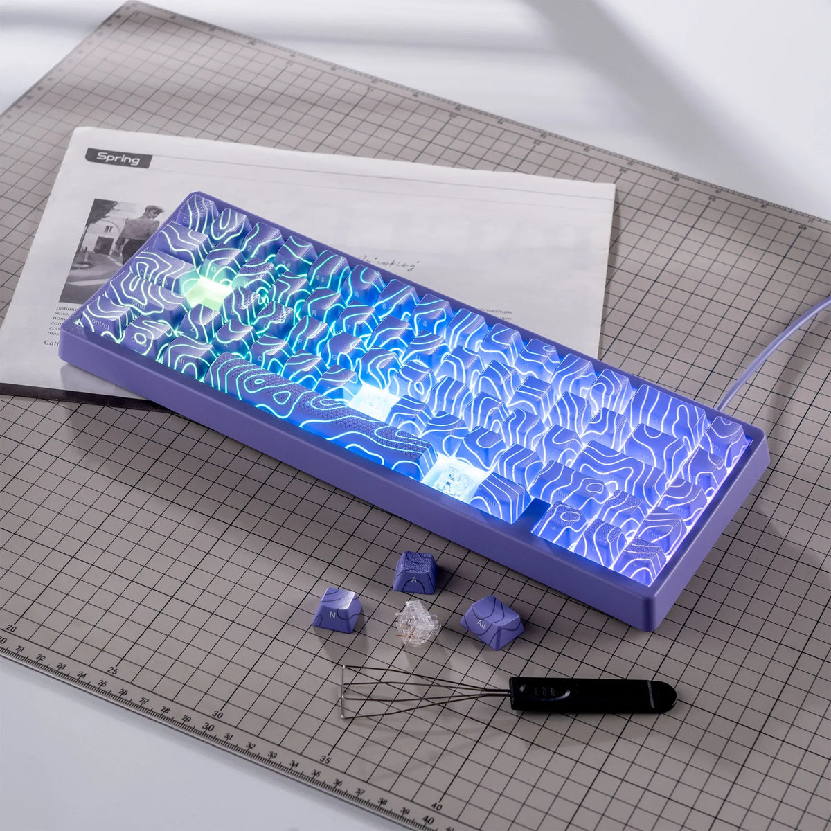 Mechanical Keyboard M67 67 Key Gasket Hot Swappable RGB - Tophatter Daily Deals