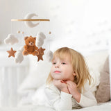 Wooden Crib Mobile Felt Bear Musical Newborn Sensory Toys - Tophatter Daily Deals