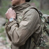 Lightweight Men’s Jacket - Tactical Zip, Polyester, Summer Khaki - Tophatter Daily Deals