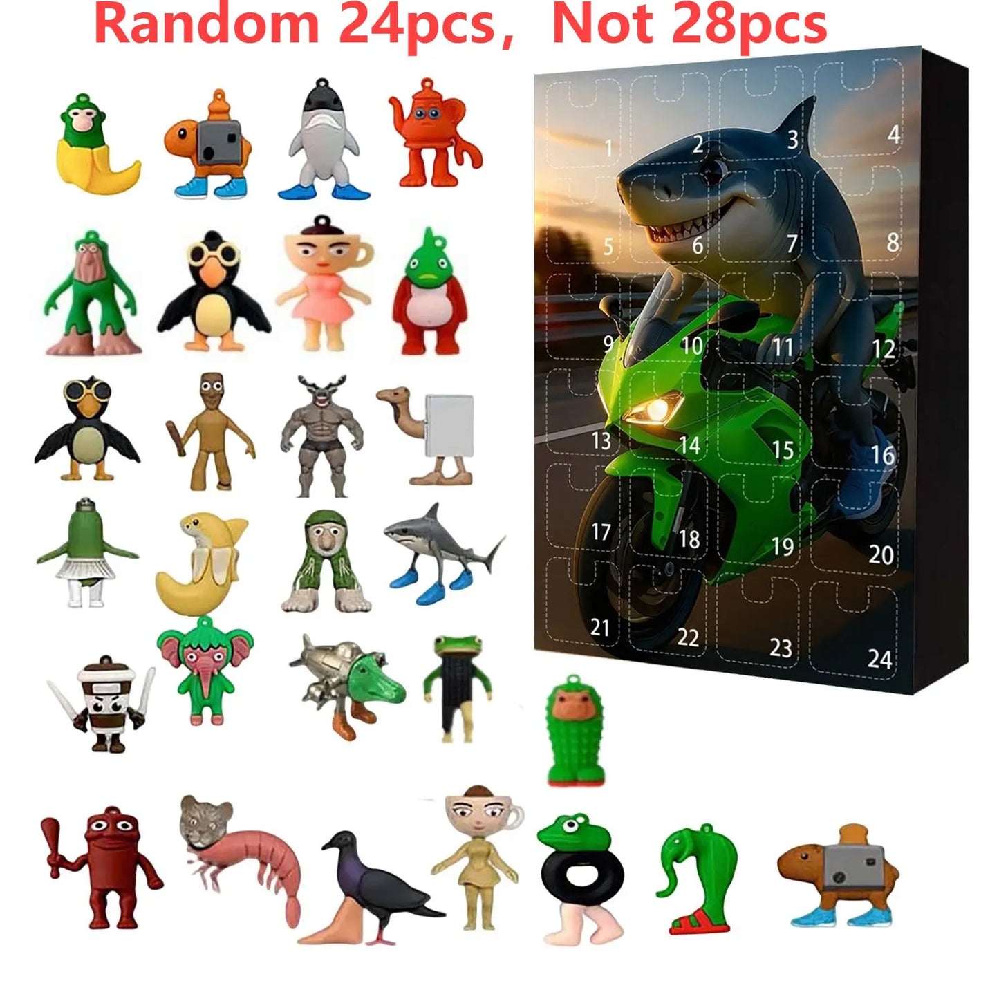 Advent Calendar 24 Day Italian Brainrot Christmas Keepsake B Silicone Figure - Tophatter Daily Deals
