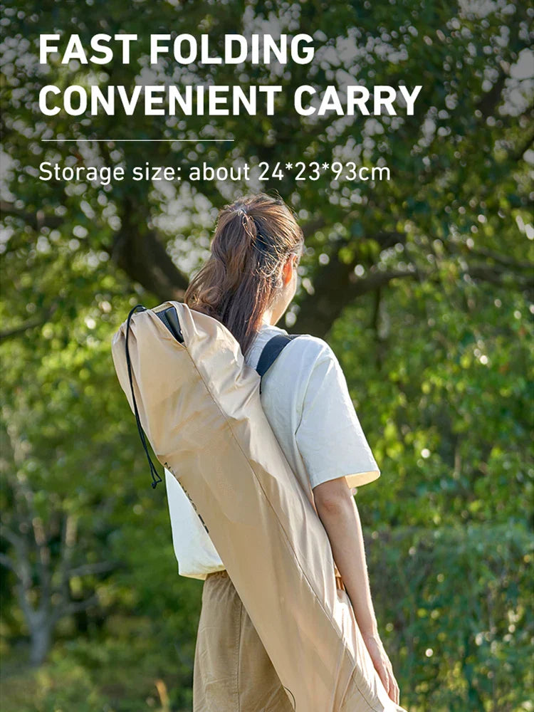 2-in-1 Reclining Camping Chair Adjustable Khaki Camp Furniture - Tophatter Daily Deals