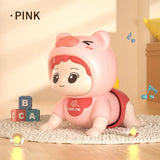 Baby Crawling Guide Toy Newborn Sensory Toys Music Aid Pink - Tophatter Daily Deals