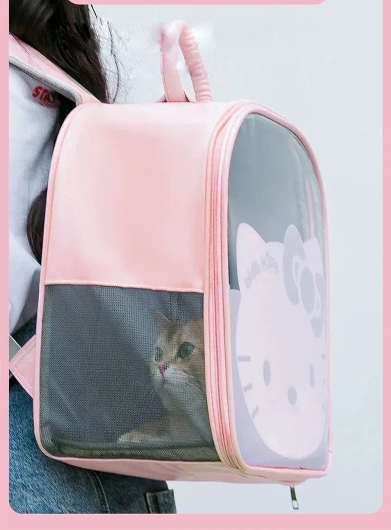 Hello Kitty Window Breathable Travel Bag Pet Small Dog Cat Carrier Backpack Animals - Tophatter Daily Deals