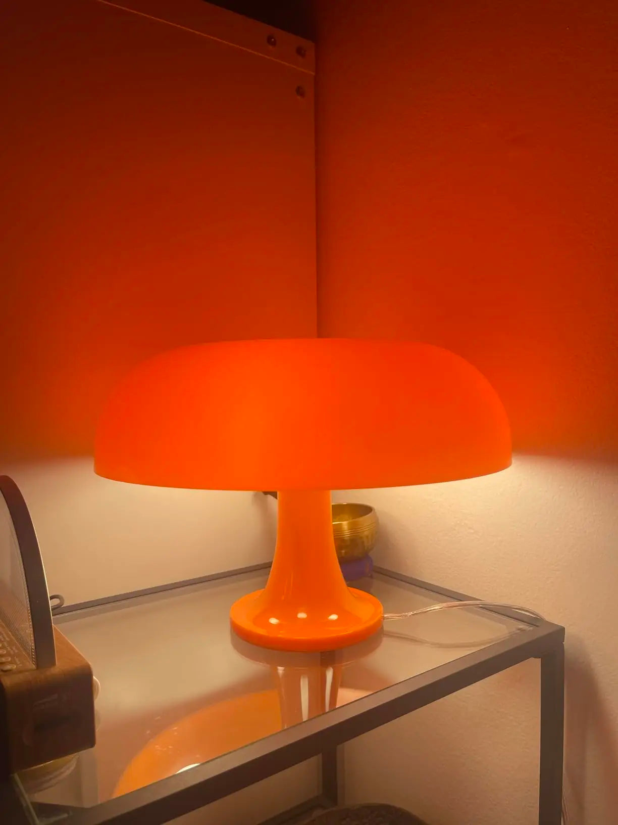 Japandi LED Mushroom Table Lamp Ivory Minimalist Bedside Lighting - Tophatter Daily Deals