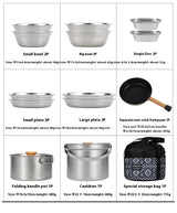 14-Piece Camping Cookware Set Silver Camp Cooking - Tophatter Daily Deals