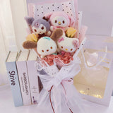 Sanrio Plush Bouquet My Melody Kuromi Cinnamoroll Hello Kitty Pink Polka Dots Flowers - Tophatter Daily Deals