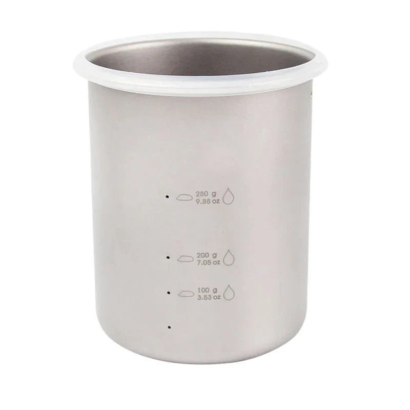Titanium Steamer Pot Camping Cookware Silver Camp Cooking - Tophatter Daily Deals