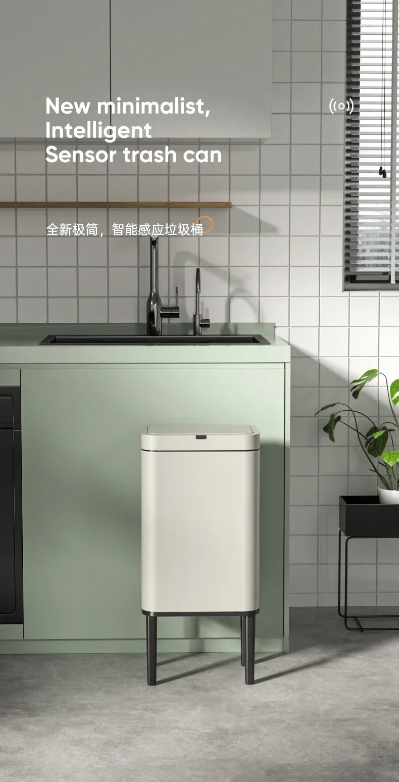 Smart Sensor Trash Can 20L Stainless Steel Waste Bin - Tophatter Daily Deals