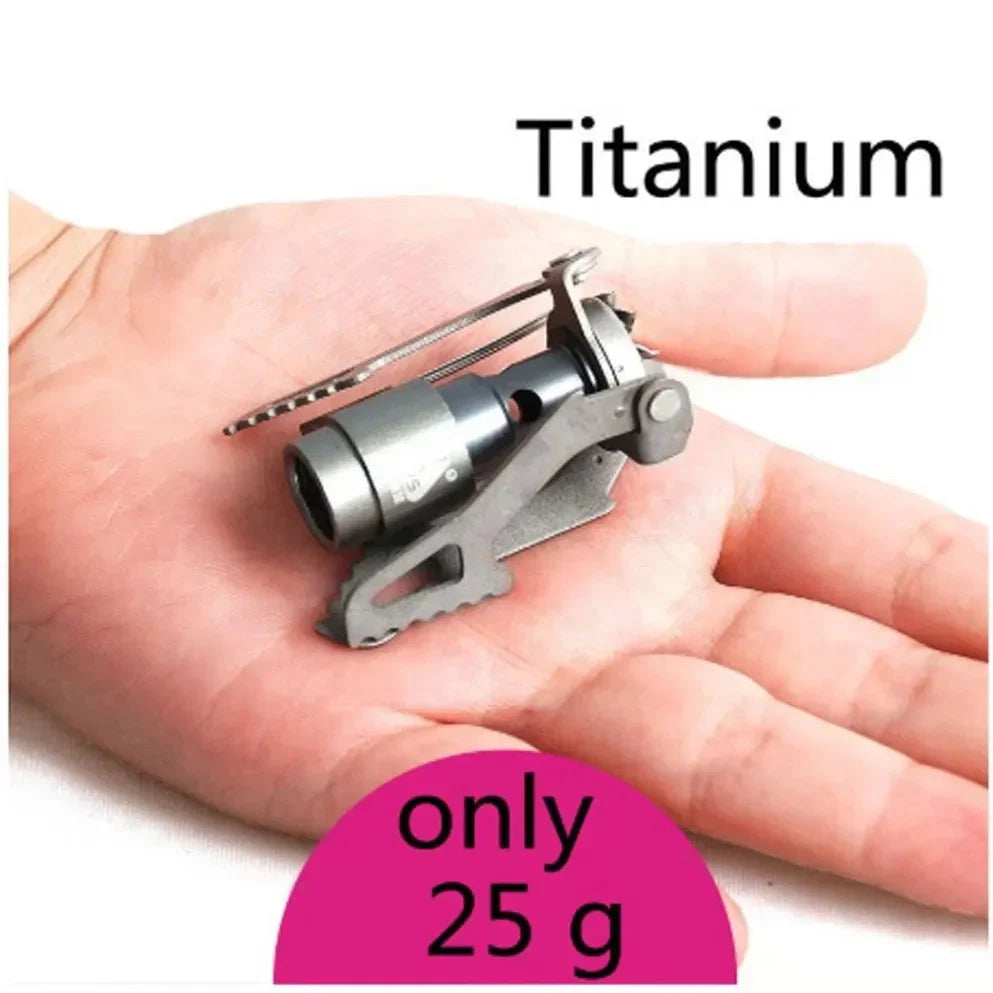 Mini Camping Gas Burner Pocket Stove Grey Camp Cooking - Tophatter Daily Deals