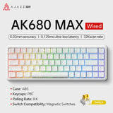 Mechanical Keyboard Sixty Mini Wireless ARGB Magnetic Hall White contour lines - Tophatter Daily Deals