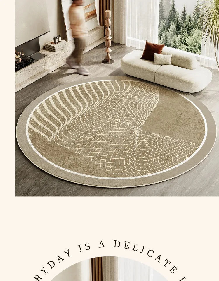 Japanese Round Striped Rug Thick Washable Nonslip Mat - Tophatter Daily Deals