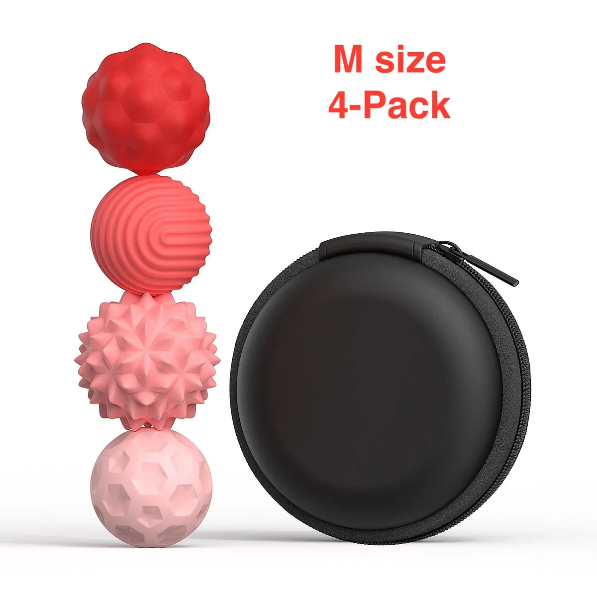 Magnetic Ball Fidget Toy Silicone Sensory Stress Relief M 4-pack Pink - Tophatter Daily Deals